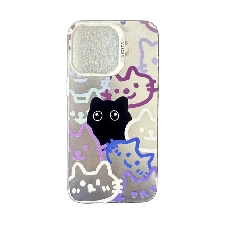 کاور مدل گربه رنگی مناسب برای گوشی موبایل اپل iphone 12 promax