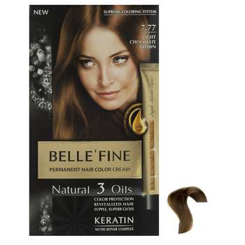 کیت رنگ مو بله فاین سری Natural 3 Oils شماره 7.77
