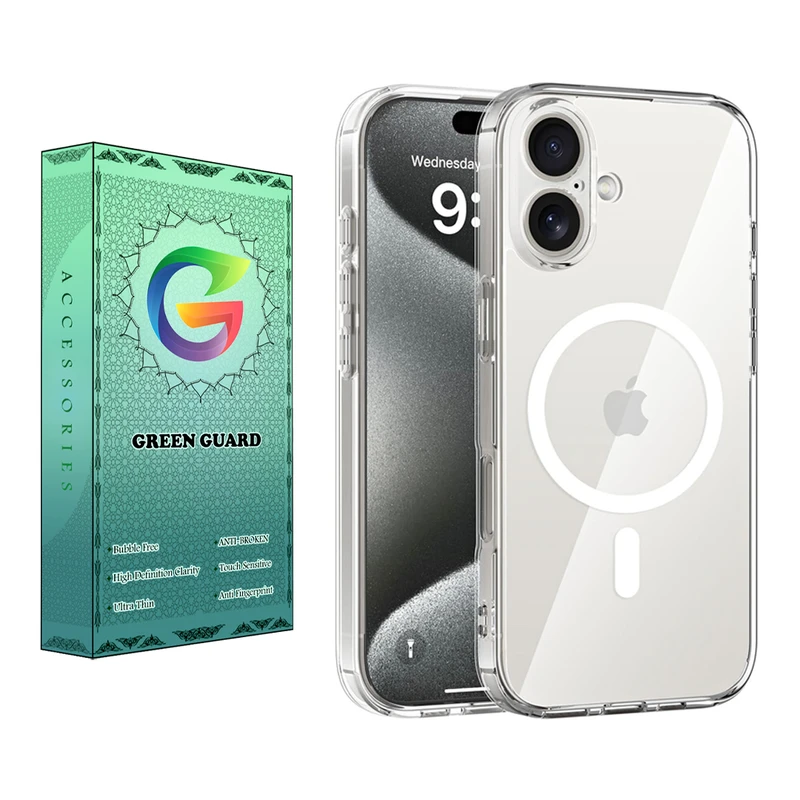 کاور گرین گارد مدل CR_Magsafe کد Clear 60 مناسب برای گوشی موبایل اپل Iphone 16