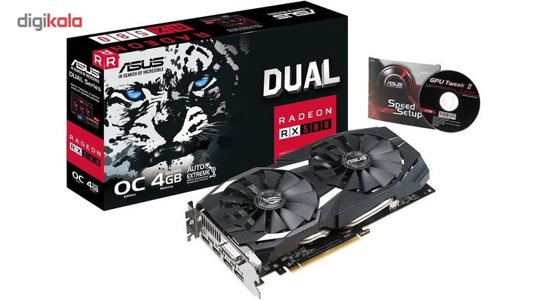 کارت گرافیک ایسوس مدل DUAL-RX580-O4G