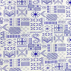 پارچه لباس عرض 1.42 متر مدل لینن طرح ماد رنگ آبی