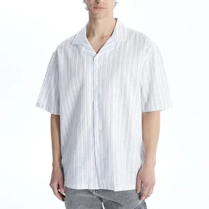 پیراهن آستین کوتاه یقه برگردان مردانه ال سی وایکیکی مدل سوپرا پوپلین