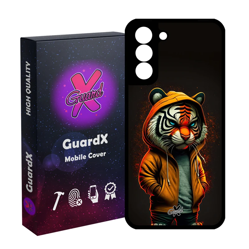 کاور گارد ایکس طرح ببر مدل Glass10618 مناسب برای گوشی موبایل سامسونگ Galaxy S21 FE