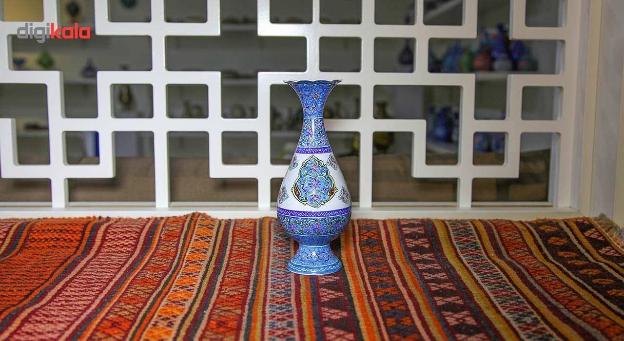 گلدان مسی میناکاری اثر ابوالقاسمی کد 170053 main 1 5