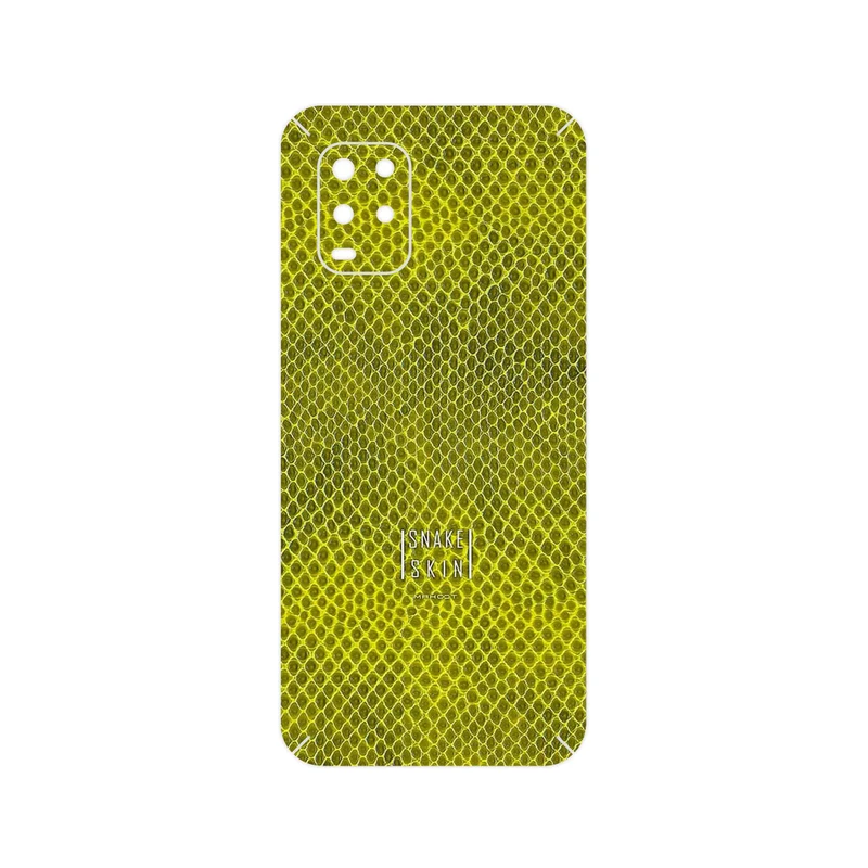 برچسب پوششی ماهوت مدل Yellow Snake Skin مناسب برای گوشی موبایل شیائومی Mi 10 Lite 5G