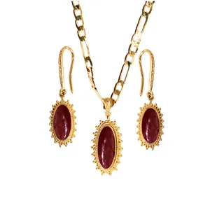 نیم ست شیک کده طرح عقیق سفارشی