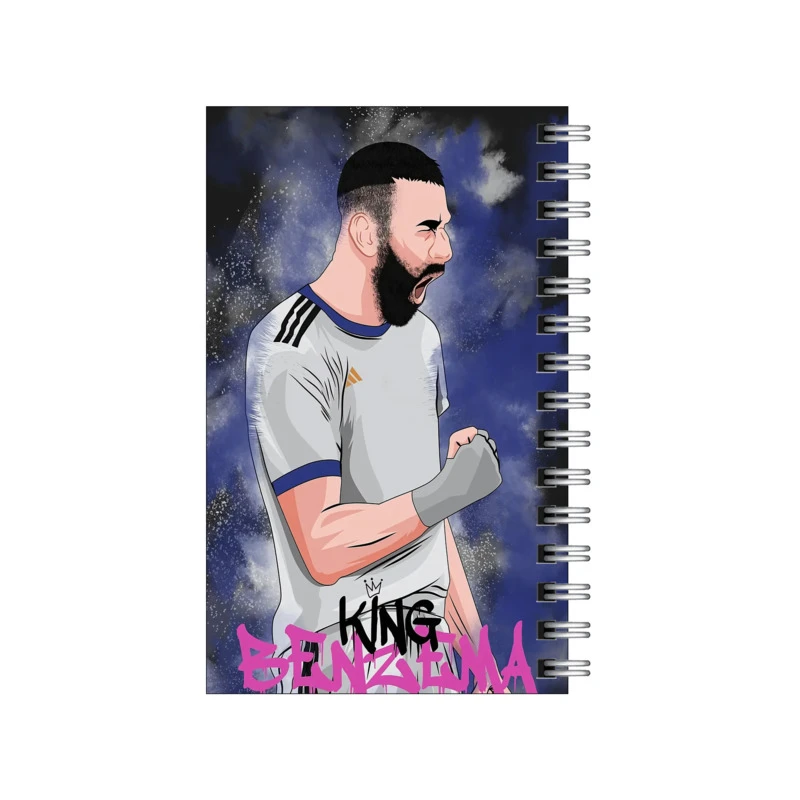 دفترچه یادداشت 50 برگ طرح کریم بنزما مدل to do list کد 4857318