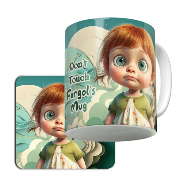 ماگ لاژید مدل به ماگ فرگل دست نزن به همراه زیر لیوانی