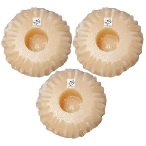 شمعدان سنگ نمک طب سنگ طرح جاشمعی آذرخش کد TC-40133 - بسته سه عددی