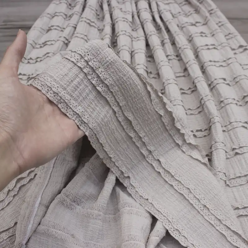 دامن چین‌دار زنانه مدل طبقه ای  رنگ طوسی روشن