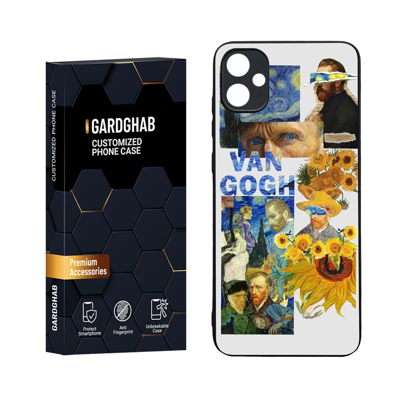 کاور گارد قاب مدل دورژله ای پشت گلس هنری مناسب برای گوشی موبایل سامسونگ Galaxy A05