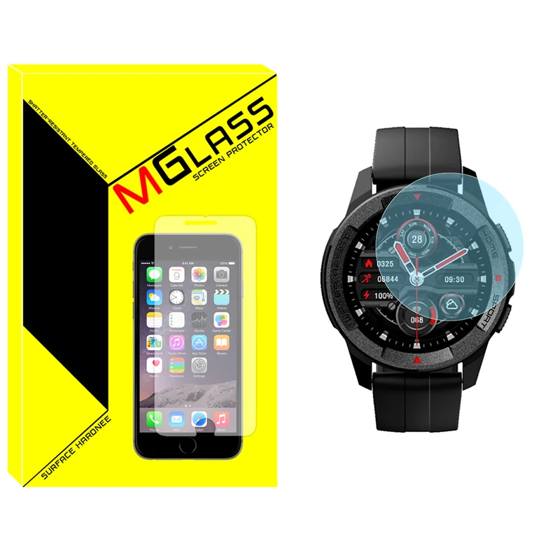 محافظ صفحه نمایش شیشه‌ای ام‌گلس مدل Glass-MG مناسب برای ساعت هوشمند میبرو X1
