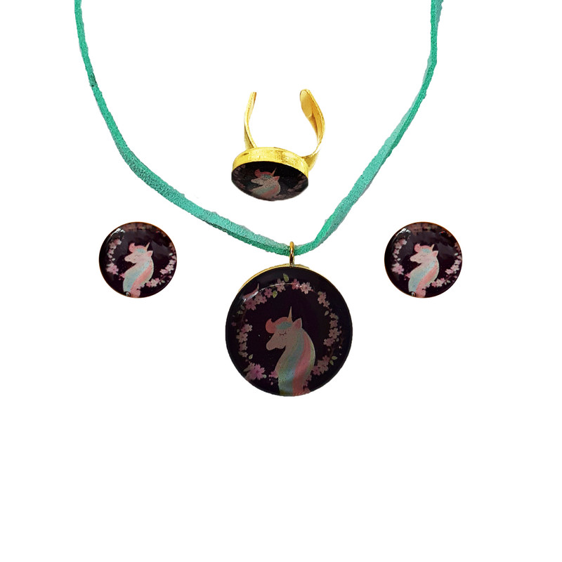 نیم ست دخترانه مدل unicorn کد S_009