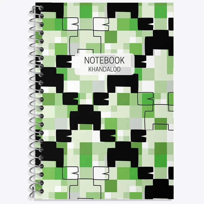 دفتر زبان 50 برگ خندالو مدل دو خط طرح ماینکرافت (Minecraft) کد N549