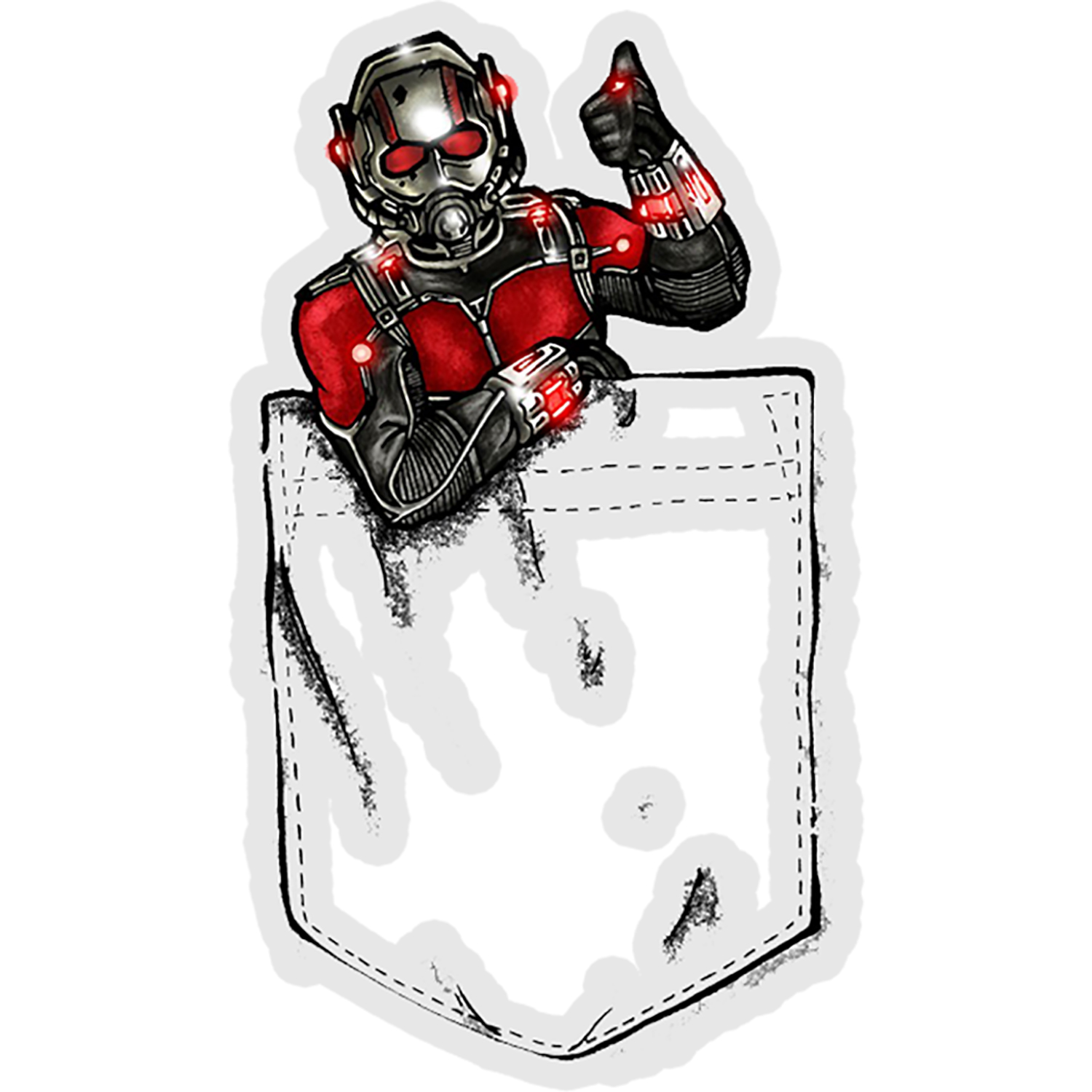 استیکر لپ تاپ طرح Ant Man in Pocket کدST71