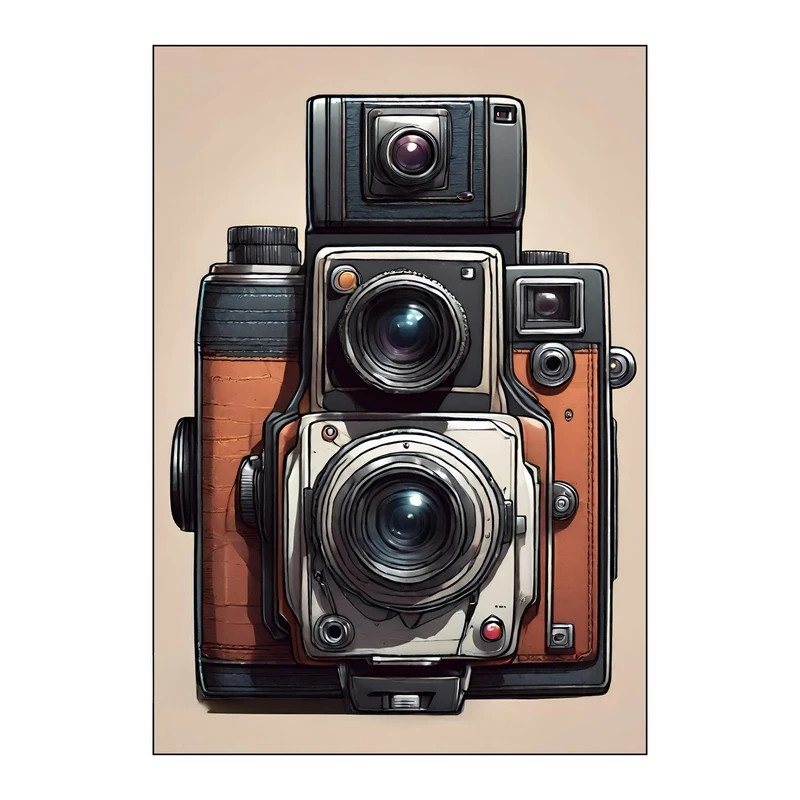 پوستر مدل دوربین عکاسی طرح قدیمی