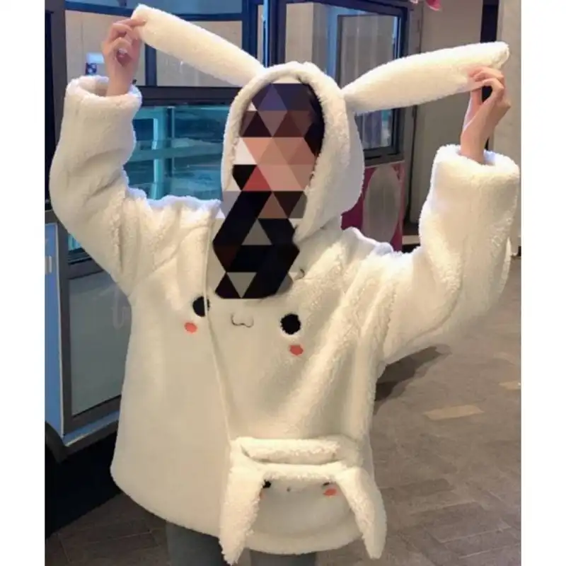 هودی زنانه مدل گوش دار به همراه کیف