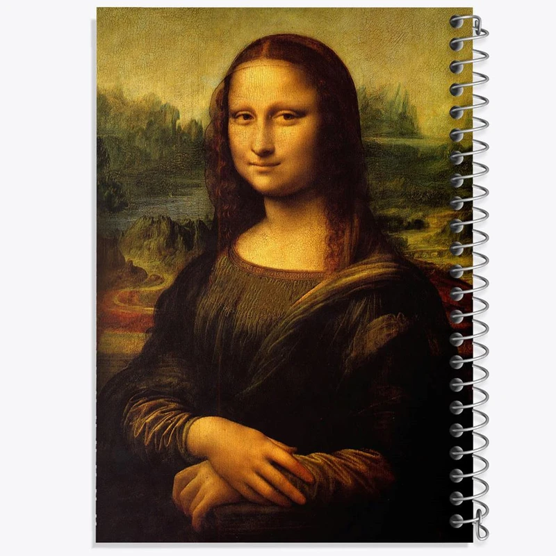 دفتر ژورنال نویسی 50 برگ خندالو مدل نقطه ای طرح مونالیزا اثر لئوناردو داوینچی کد 23354