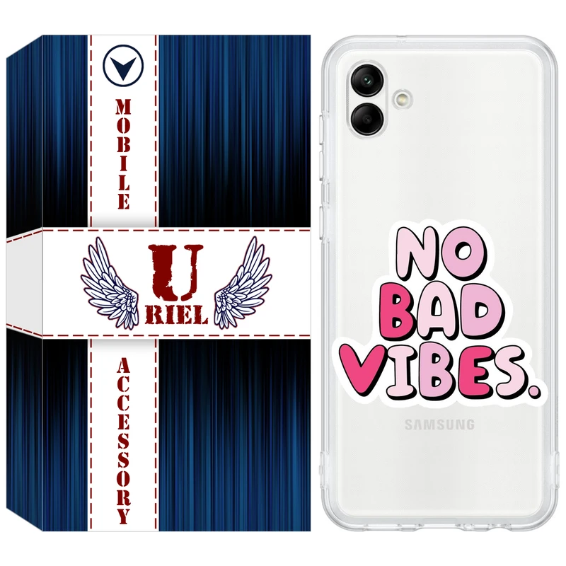 کاور یوریل مدل Clear کد 92 طرح انرژی مثبت مناسب برای گوشی موبایل سامسونگ Galaxy A04e