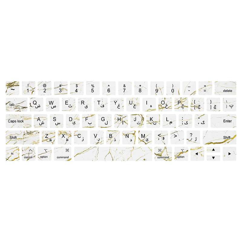 برچسب کیبورد فارسی طرح marble141 مناسب برای مک بوک پرو 15 اینچ 2016-2019 برچسب کیبورد فارسی طرح marble141 مناسب برای مک بوک پرو 15 اینچ 2016-2019