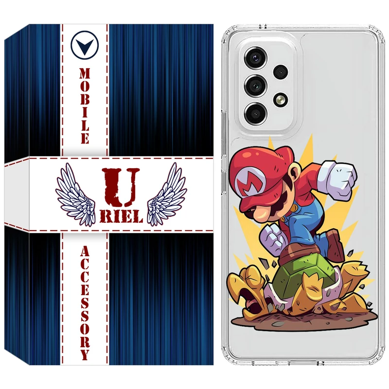 کاور یوریل مدل Clear کد 64 طرح ماریو مناسب برای گوشی موبایل سامسونگ Galaxy A52 / A52s