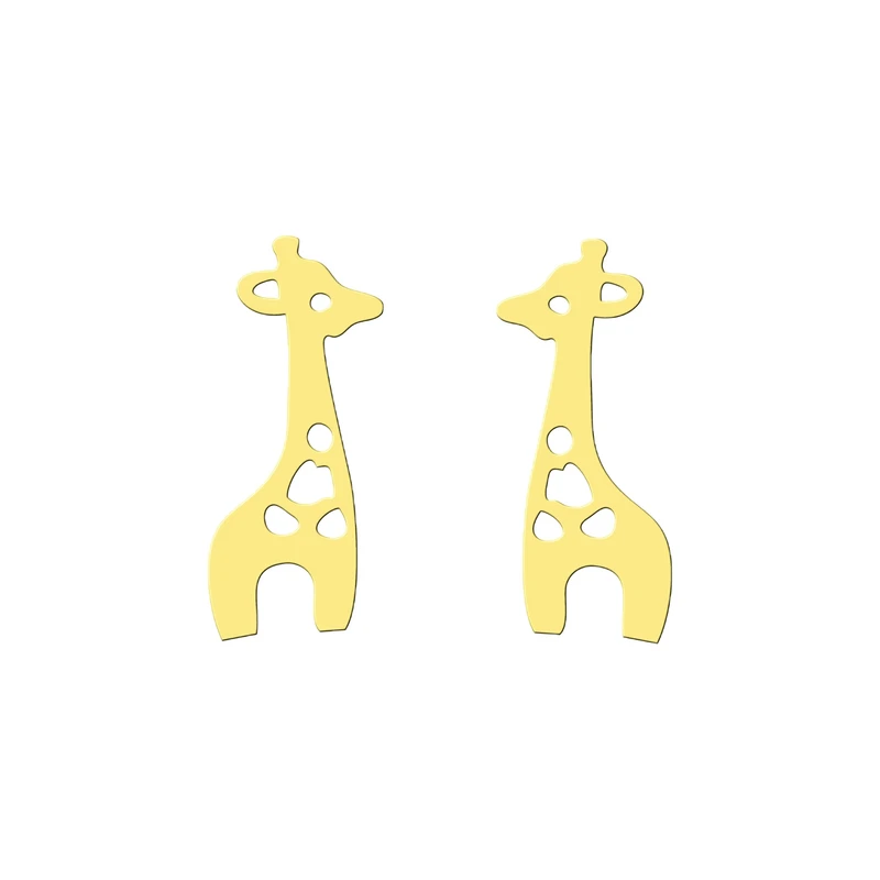 گوشواره طلا 18 عیار زنانه کرابو طرح زرافه مدل Kr5018
