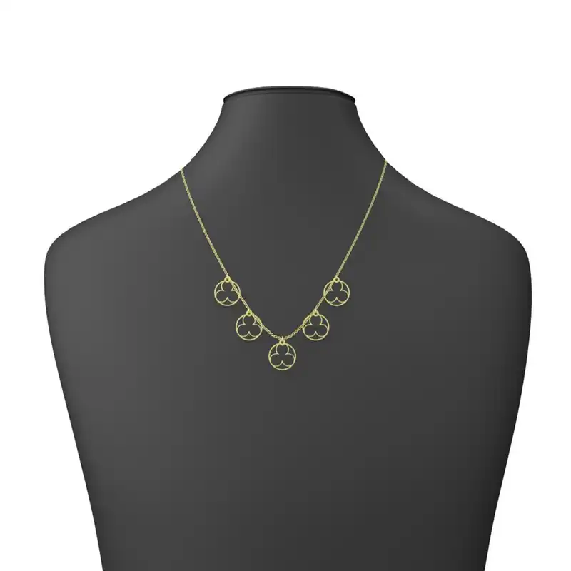 گردنبند طلا 18 عیار زنانه مدوپد مدل دایره کد RNA11854