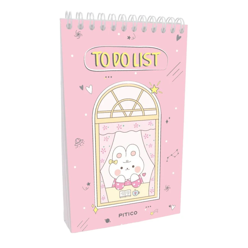 دفتر برنامه ریزی 80 برگ پیتیکو مدل تو دو لیست طرح خرگوش کد 04