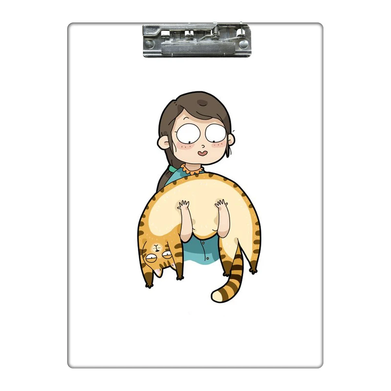 تخته شاسی طرح دختر و گربه آویزان کد 0949852 سایز A4