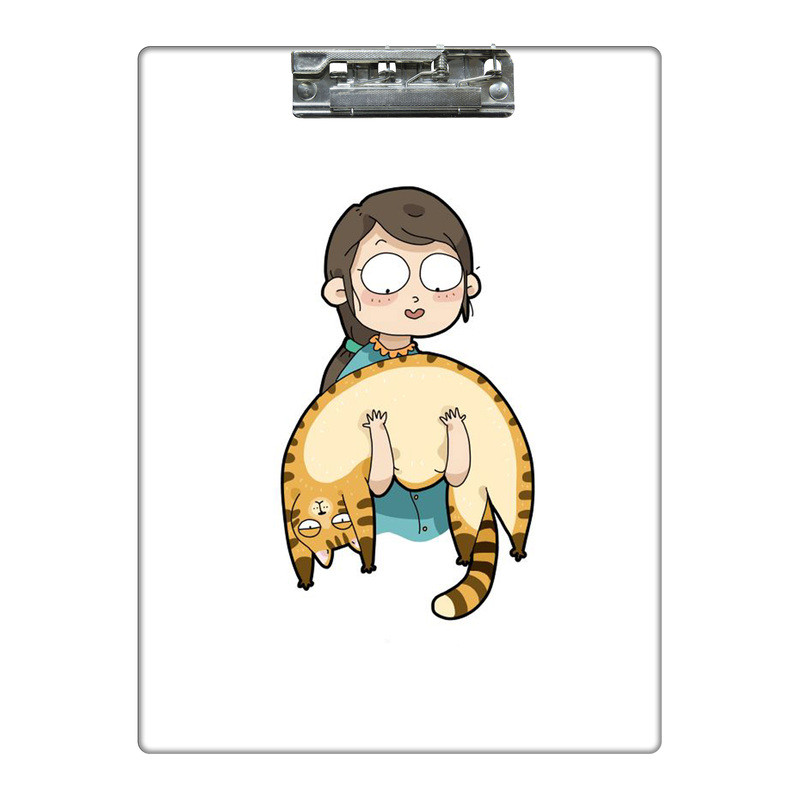 تخته شاسی طرح دختر و گربه آویزان کد 0949852 سایز A4