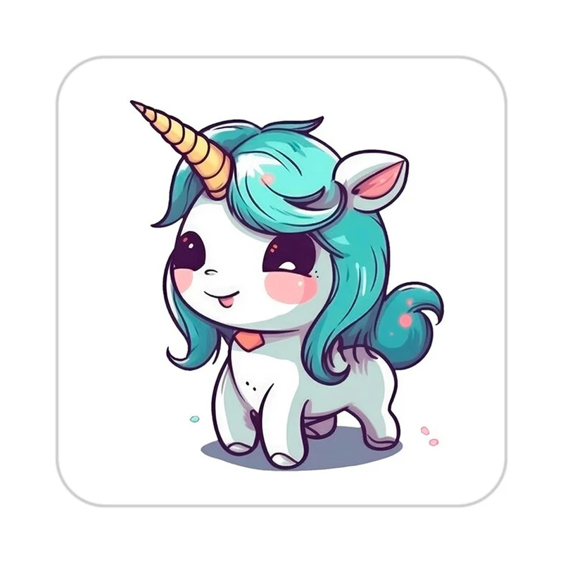 زیر لیوانی کاکتی طرح اسب تک شاخ و یونیکورن مدل mp30942