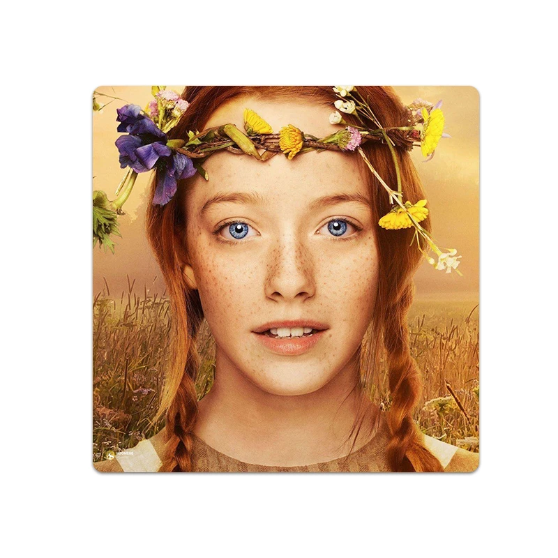 ماوس پد هومرو مدل NX012 طرح آنشرلی با موهای قرمز سایز 40x40 سانتی متر