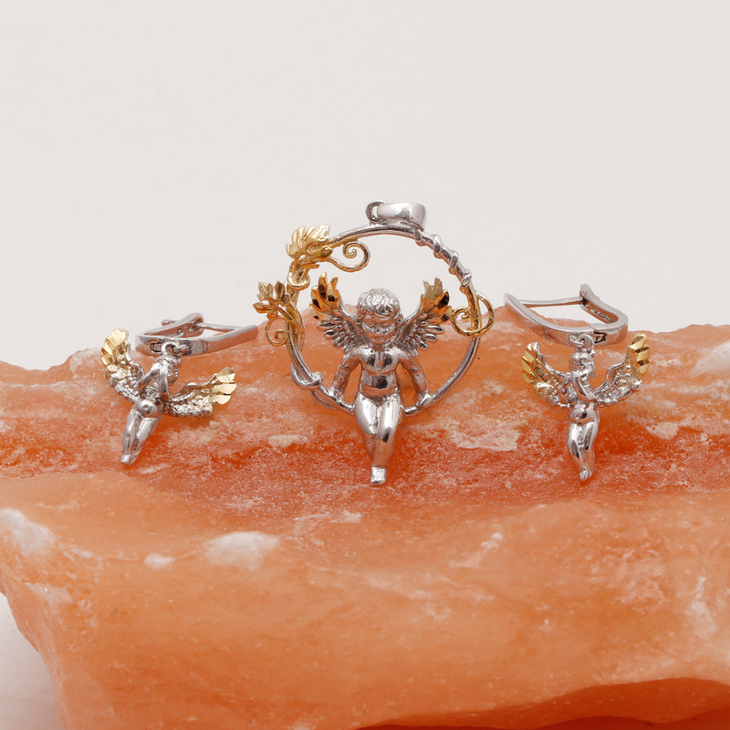 نیم ست نقره زنانه مدل GTA-424