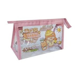 جامدادی مدل شفاف طرح دختر و خرگوش پینکی