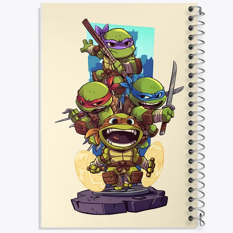 دفتر لیست خرید 50 برگ خندالو طرح لاکپشت های نینجا کد N3761