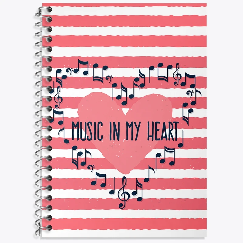 دفتر لغت 50 برگ خندالو طرح موزیک کد N261