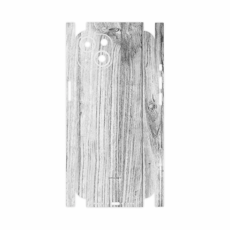 برچسب پوششی ماهوت مدل White-Wood-FullSkin مناسب برای گوشی موبایل اپل iPhone 13