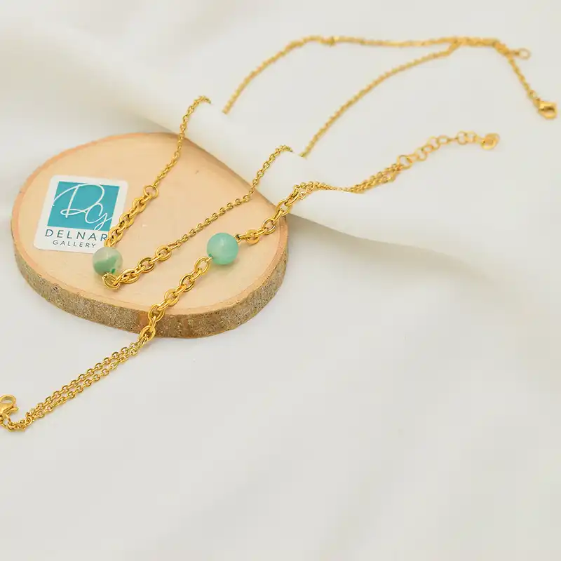 نیم ست زنانه دلنار گالری مدل سنگ عقیق G