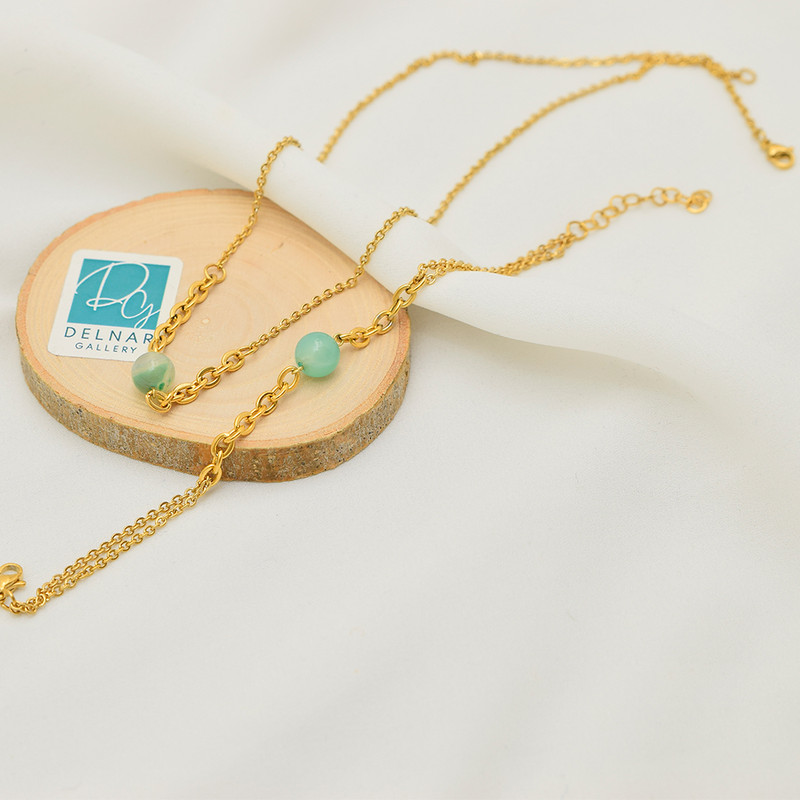 نیم ست زنانه دلنار گالری مدل سنگ عقیق G