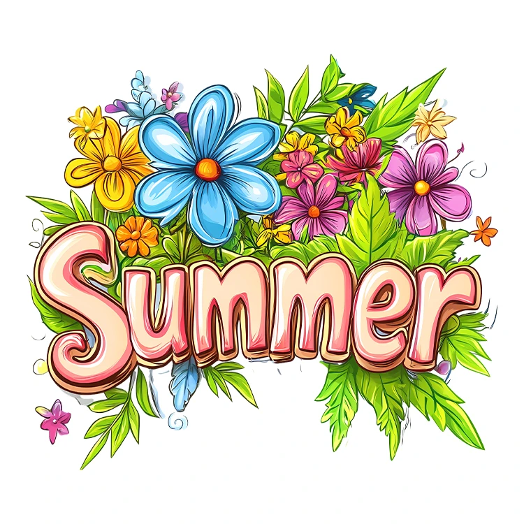 استیکر پارچه و لباس پاد آفرین مدل تابستان طرح گل کد S5683