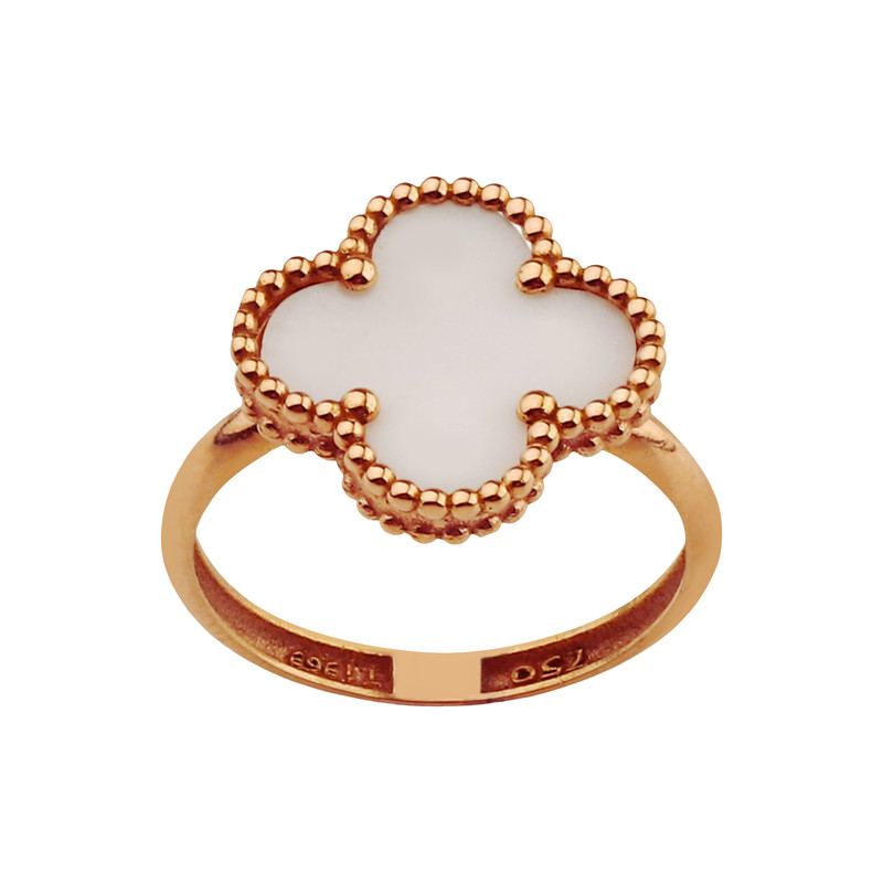 انگشتر طلا 18 عیار زنانه با طرح ونکلیف صلاحی گلد مدل 16243 سایز 53