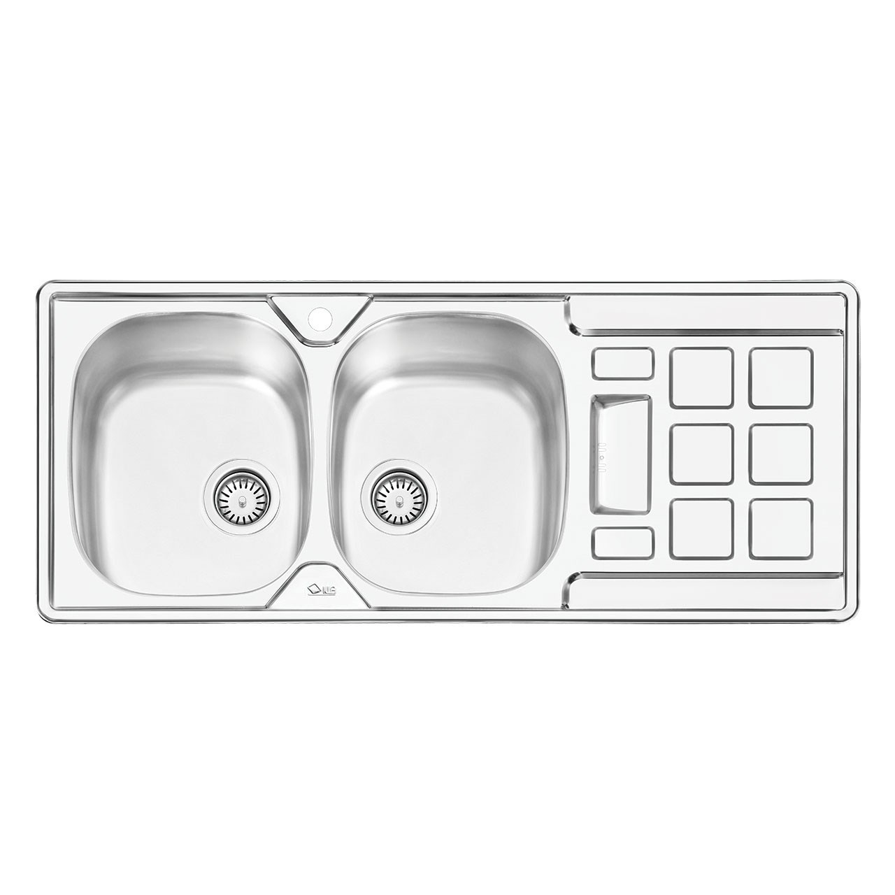 سینک ایلیا استیل مدل 2021L توکار سایز 50 × 120 سانتی متر