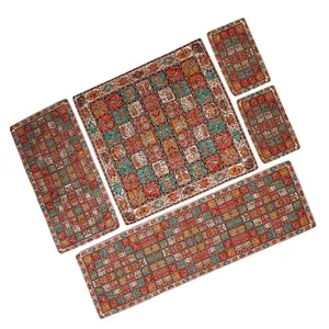 ست 5 تکه رومیزی ترمه یزد طرح خشتی