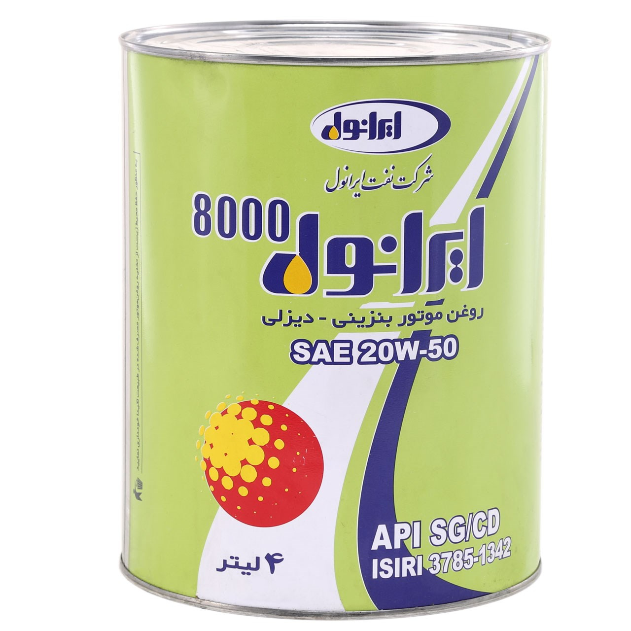 روغن موتور خودرو ایرانول مدل 8000 ظرفیت 4 لیتر