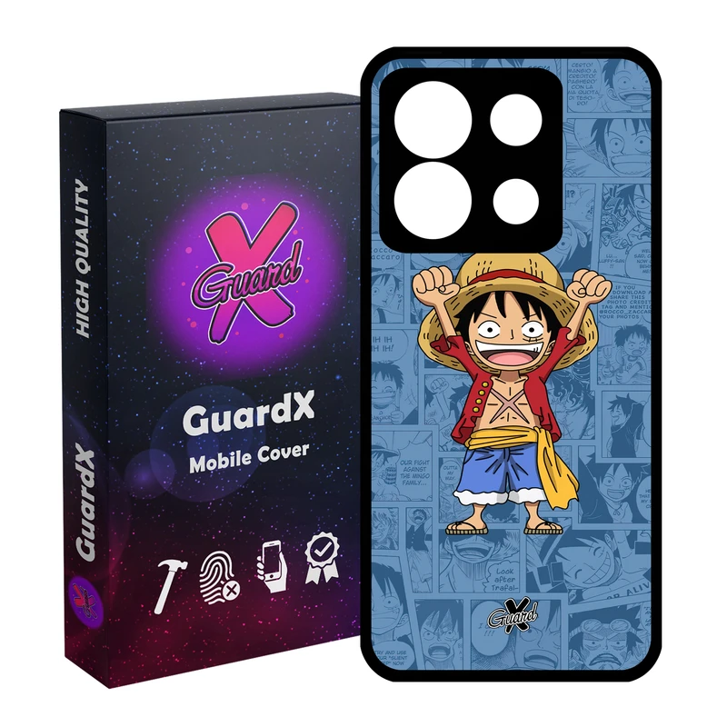 کاور گارد ایکس طرح One Piece Luffy Anime مدل Glass10464 مناسب برای گوشی موبایل شیائومی Redmi Note 13 5G