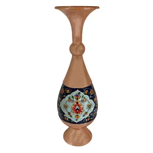 گلدان مسی طرح صراحی پرداز گل مدل k140