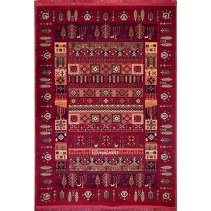 فرش ماشینی هیوا طرح خزان کد 430 زمینه لاکی