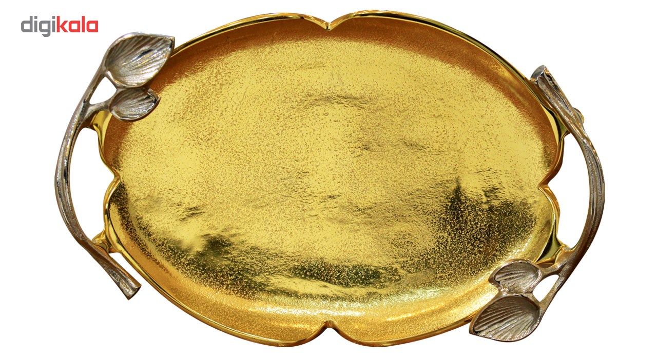 سینی انتیک گلبرگ طلایی هوم سنتر کد 13-602 main 1 1