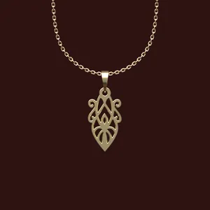 گردنبند طلا 18 عیار زنانه مدوپد مدل هندسی کد W2-1-1145