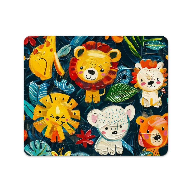 ماوس پد پاد آفرین مدل بچگانه طرح حیوانات کد P849 سایز 19*24 سانتی متر
